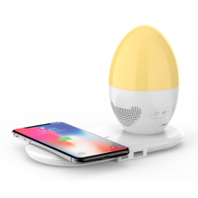 3 in 1 Night Light Lamp Wireless Charging Bluetooth Speaker with Fast Wireless Charger for iPhone